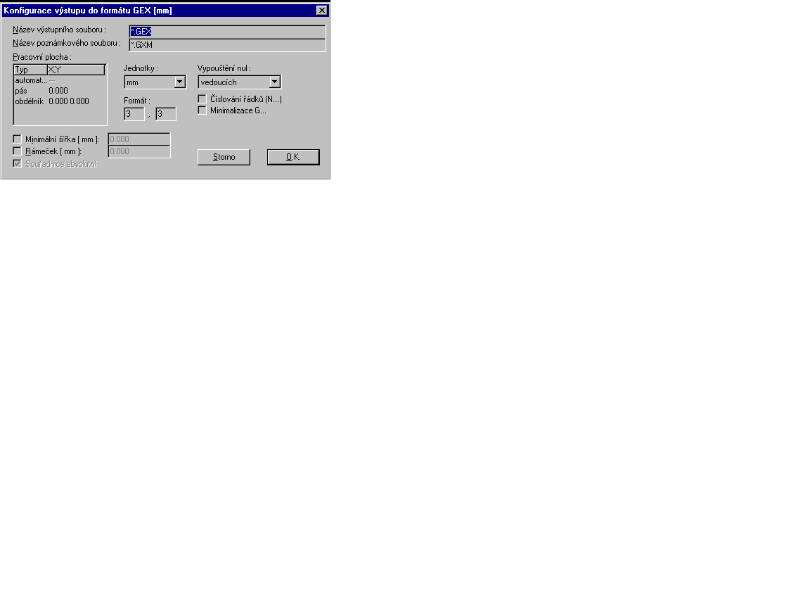 Konfigurace postprocesoru